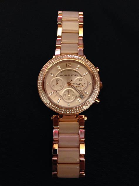 michael kors damenuhr gold glitter|Michael Kors rose gold watch.